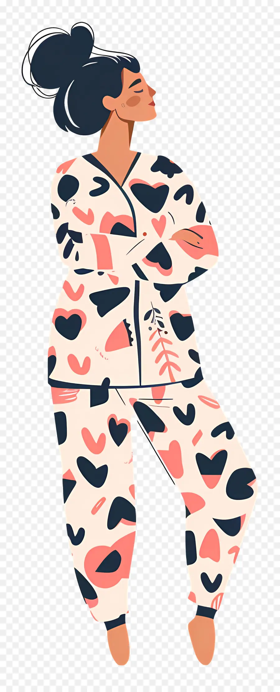 Mujer En Pijama，Ropa De Dormir PNG