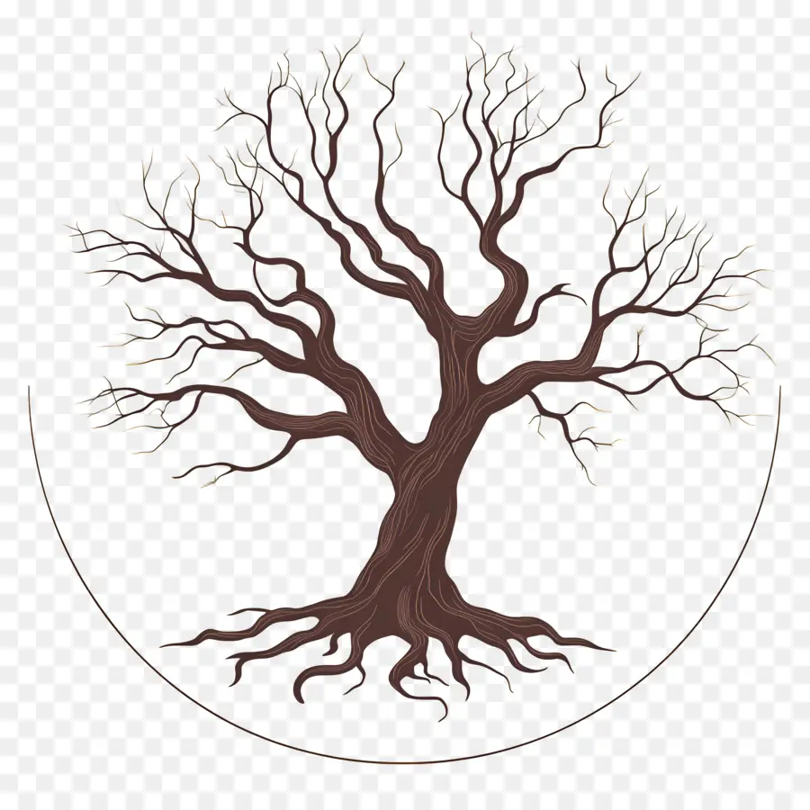 árbol Con Raíces，árbol Desnudo PNG