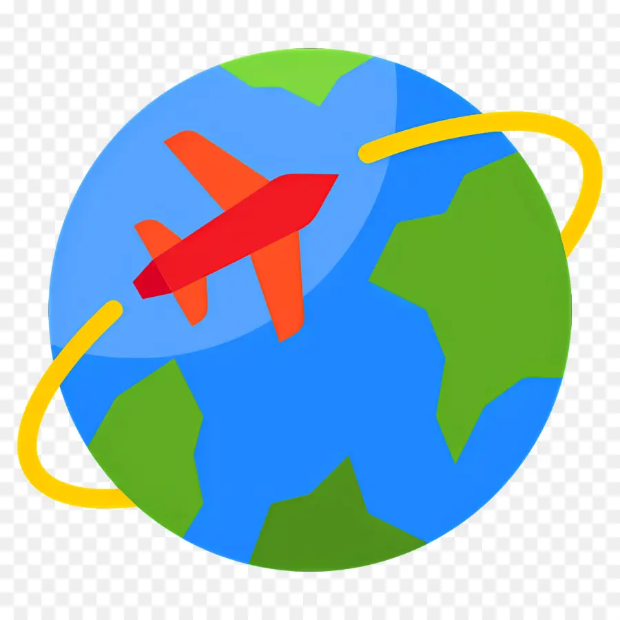 Viajar Por El Mundo，Avión Y Globo PNG