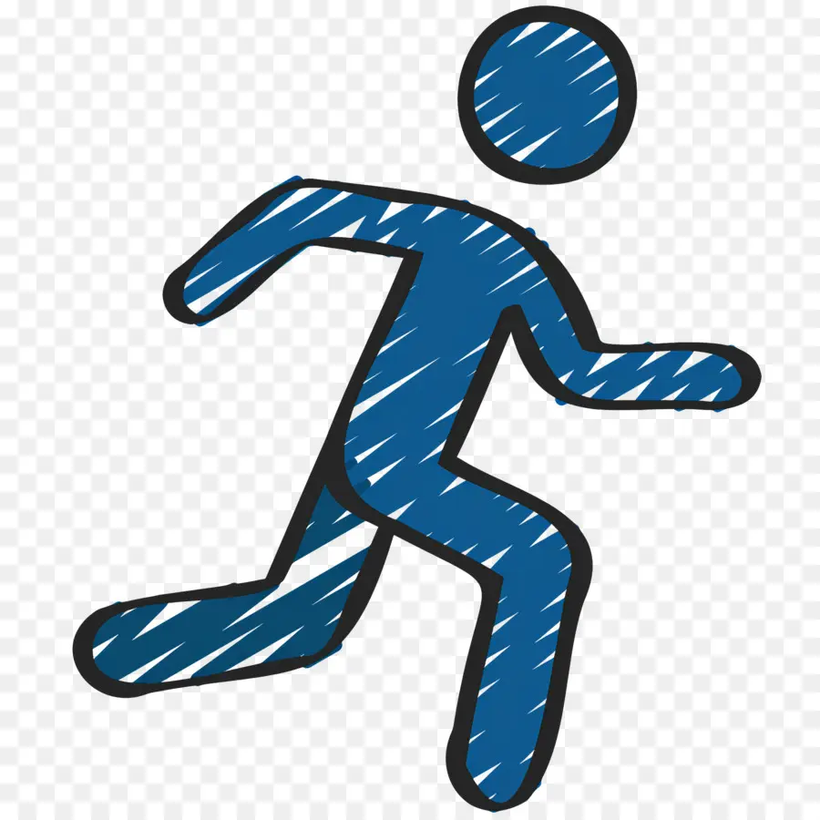 Hombre Corriendo，Figura Corriendo Azul PNG