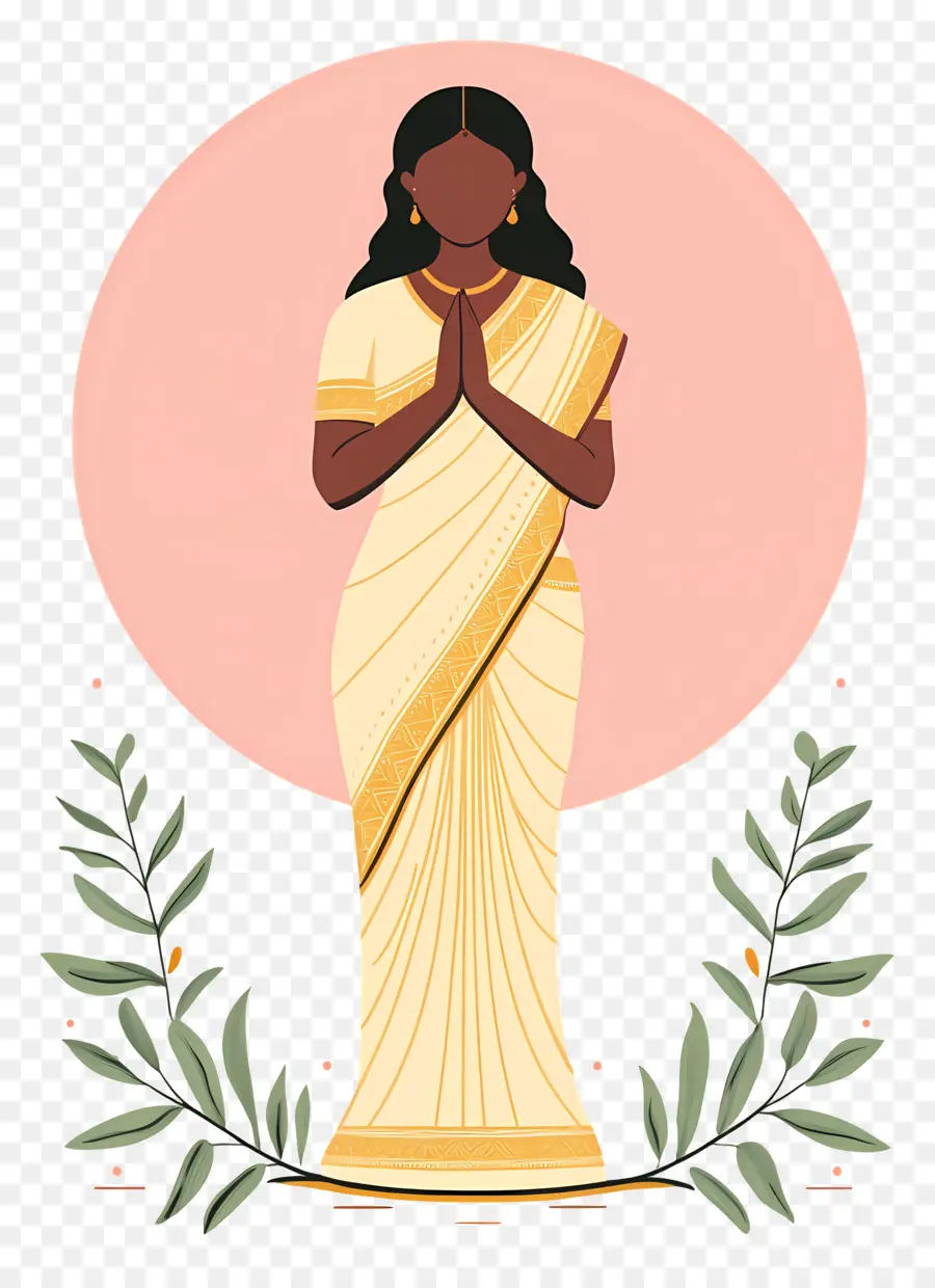 Sari Indio，Mujer En Traje Tradicional PNG