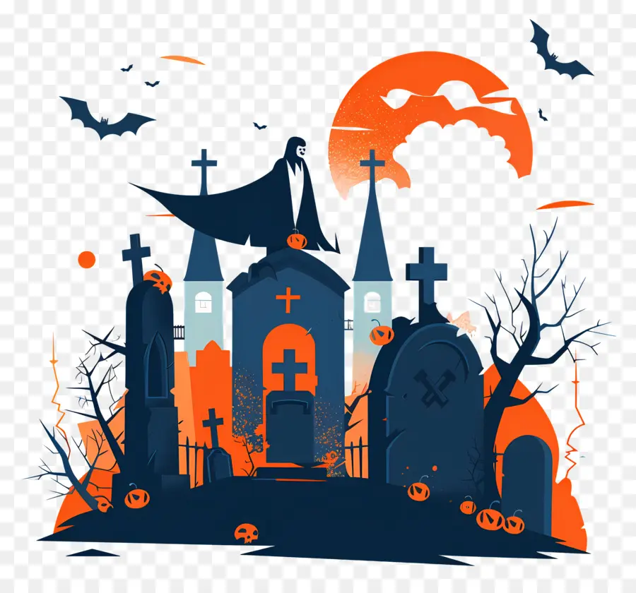 Drácula De Halloween，Cementerio PNG