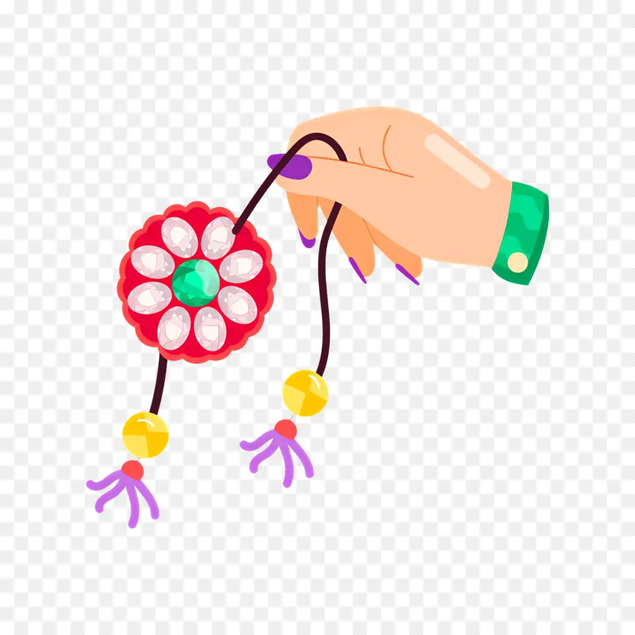 Raksha Bandhan，Mano Sosteniendo Rakhi PNG