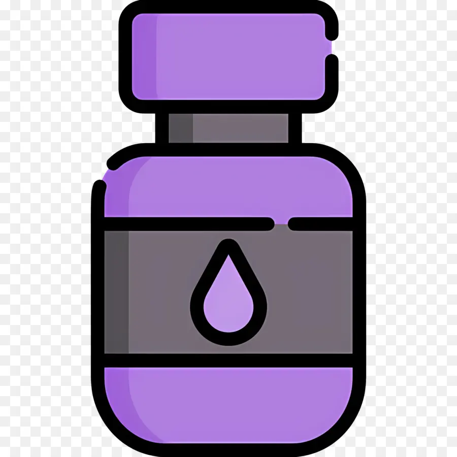 Tinta，Botella De Medicina Morada PNG