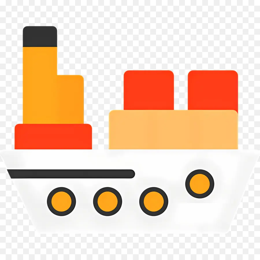 Buque De Transporte，Barco Colorido PNG