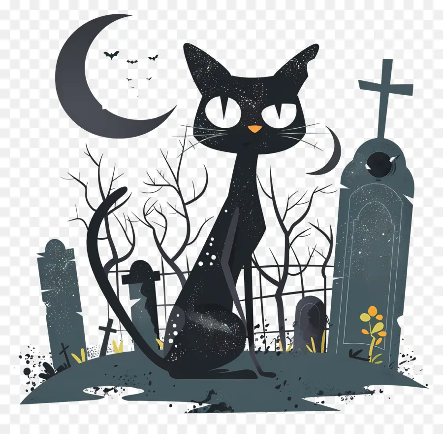 Gato Negro De Halloween，Gato Negro PNG