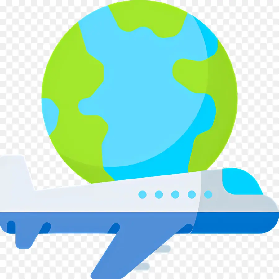 Viajar Por El Mundo，Avión Y Globo PNG