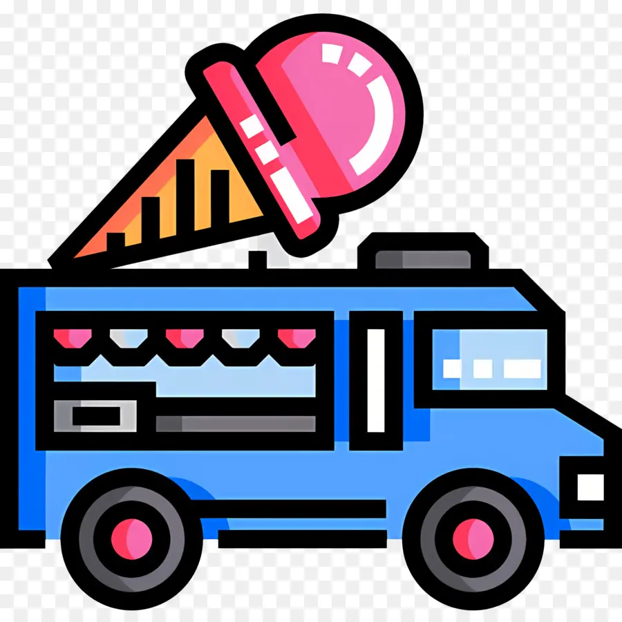 Camión De Comida，Camion De Helados PNG