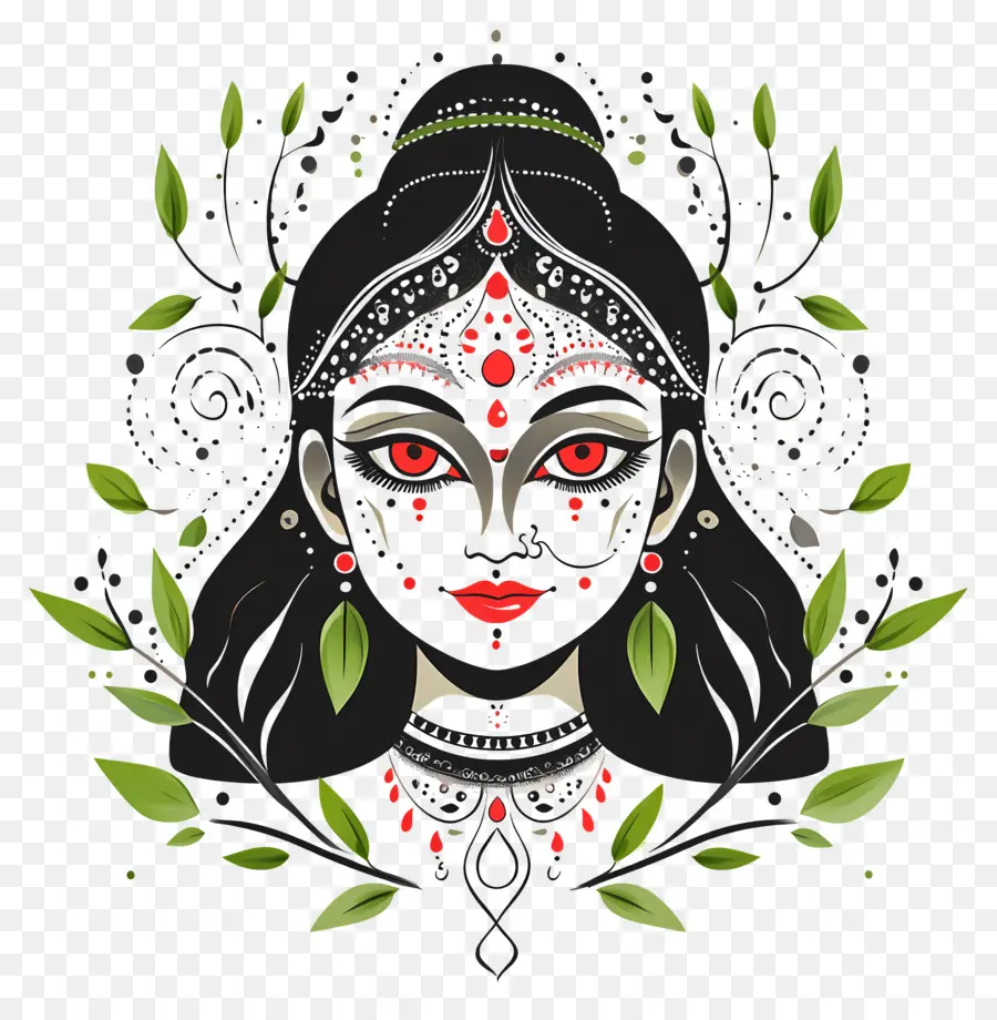 Diosa India，Cara Decorativa PNG