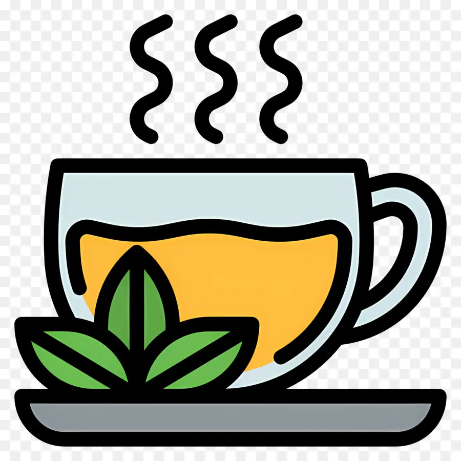 Té Caliente，Taza De Té Verde PNG