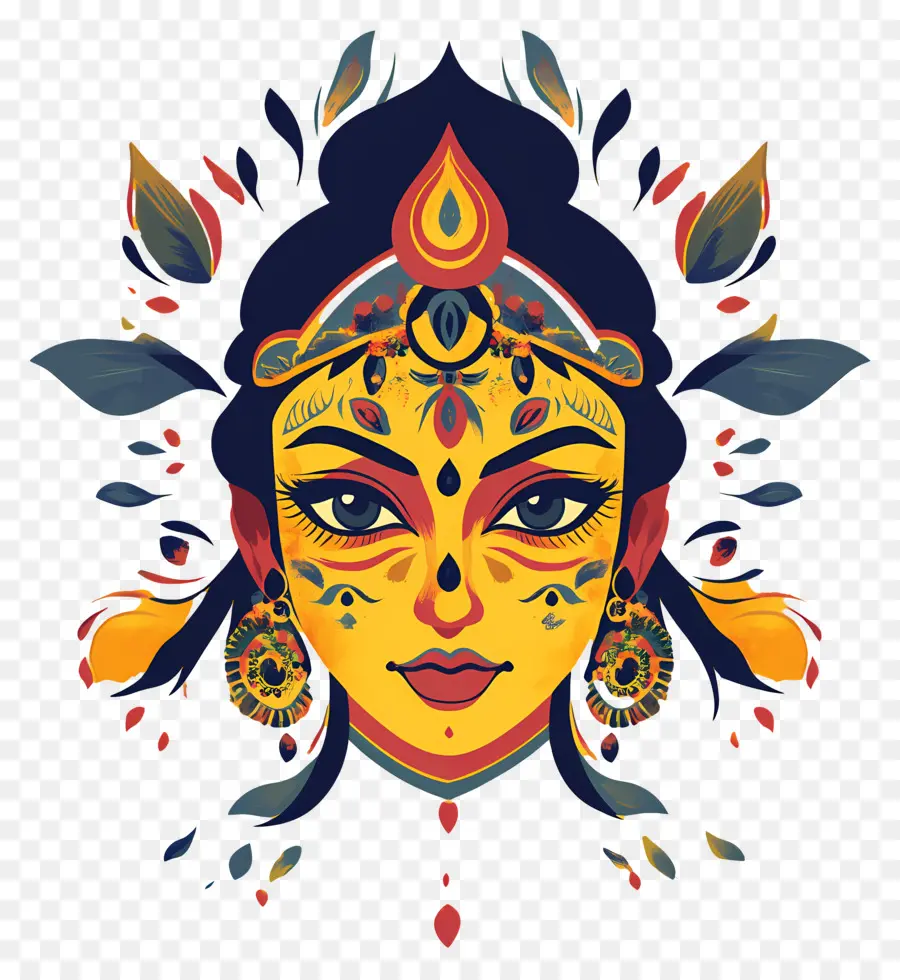 Diosa India，Cara Decorativa PNG