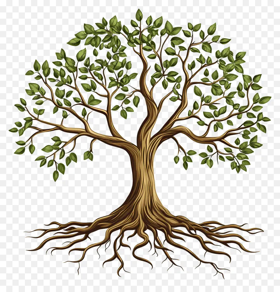 árbol Con Raíces，Árbol PNG