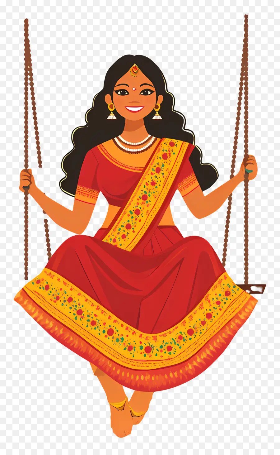 Festival Teej，Mujer En Traje Tradicional PNG