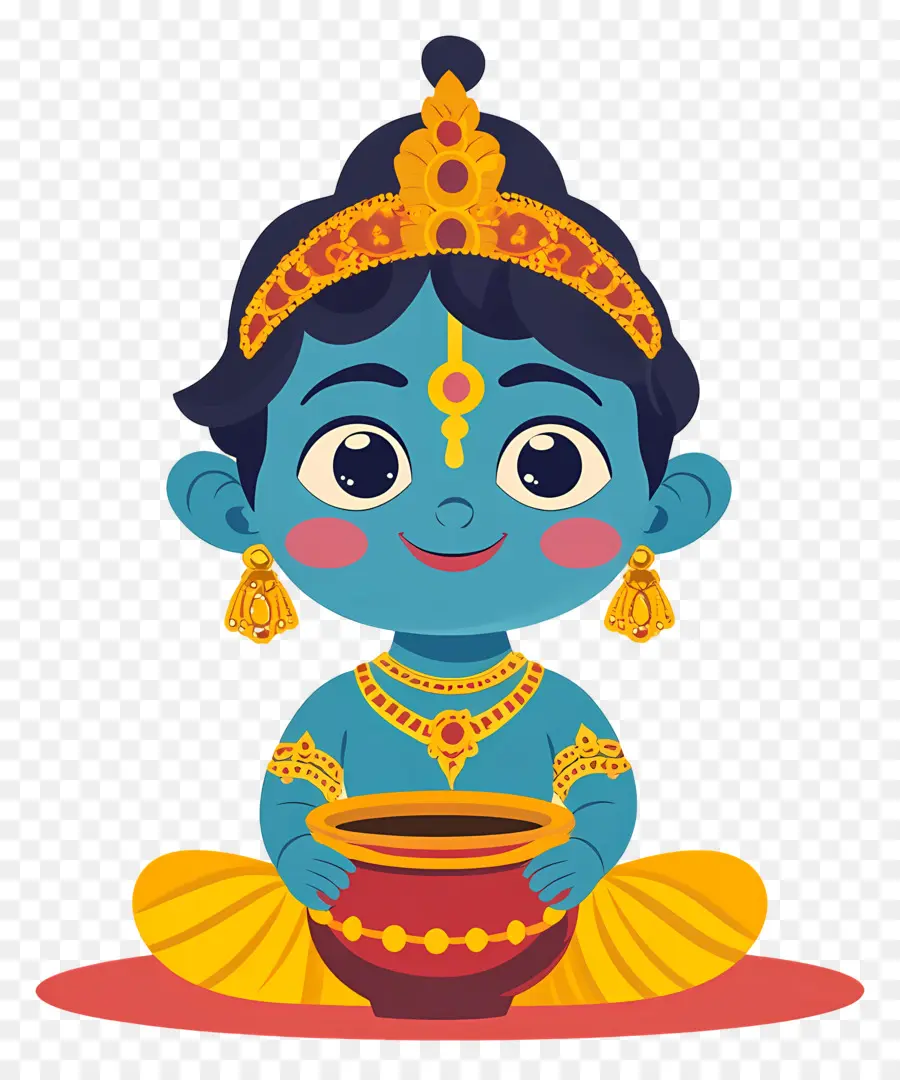 Krishna Janmashtami，Niño Azul PNG