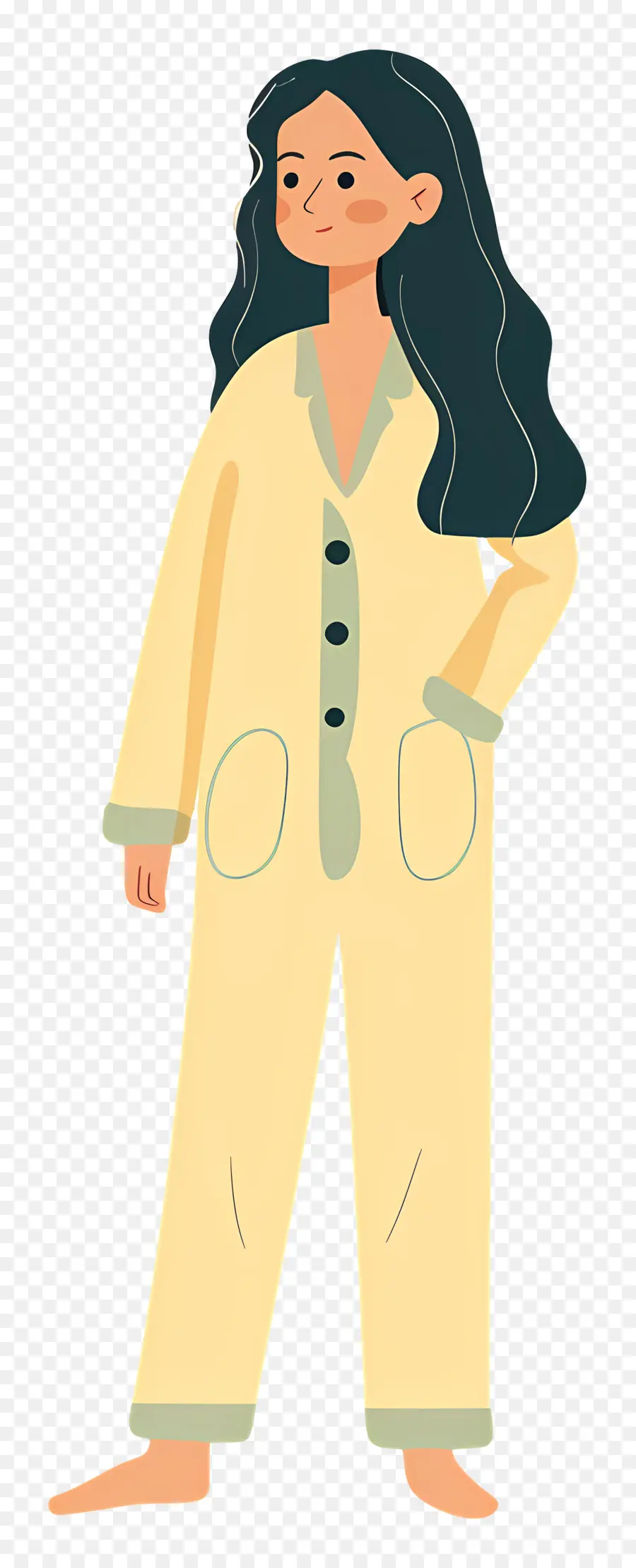 Mujer En Pijama，Persona PNG