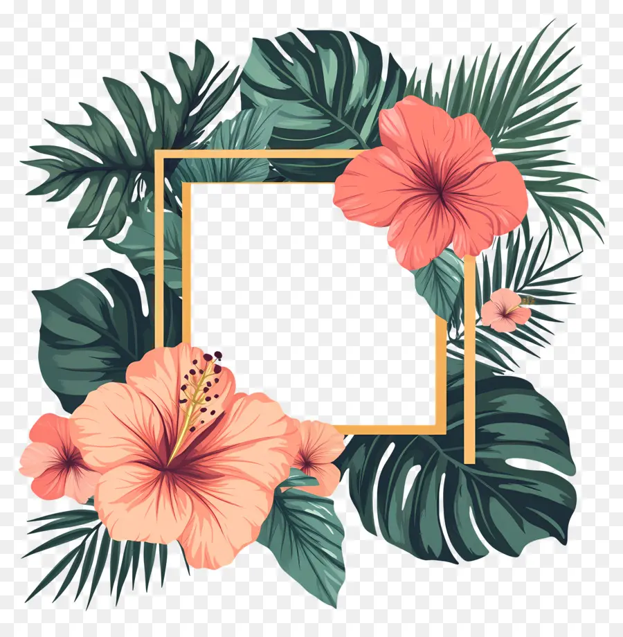 Marco Floral Tropical，Marco Floral PNG