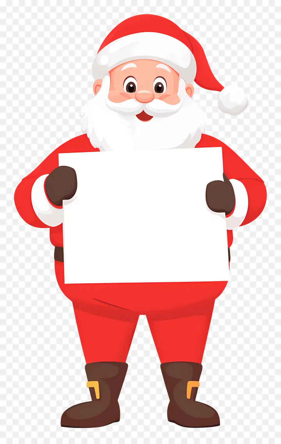 Papá Noel Sosteniendo Pancarta，Papá Noel PNG