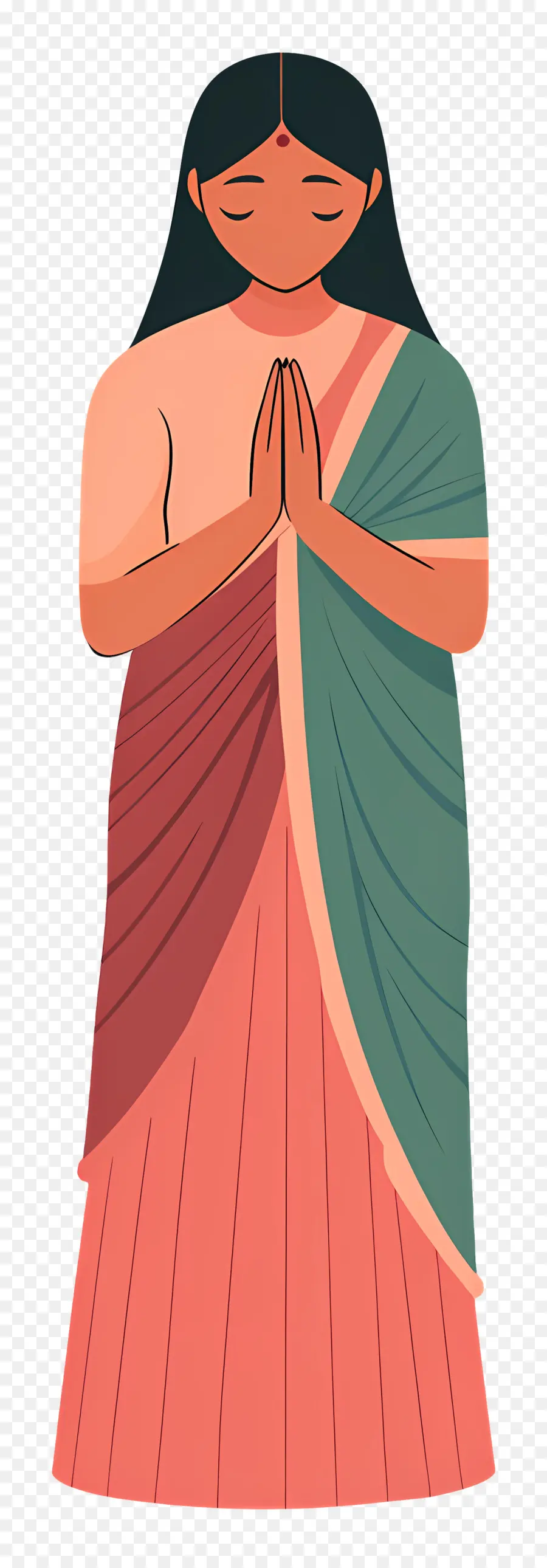 Sari Indio，Mujer En Traje Tradicional PNG