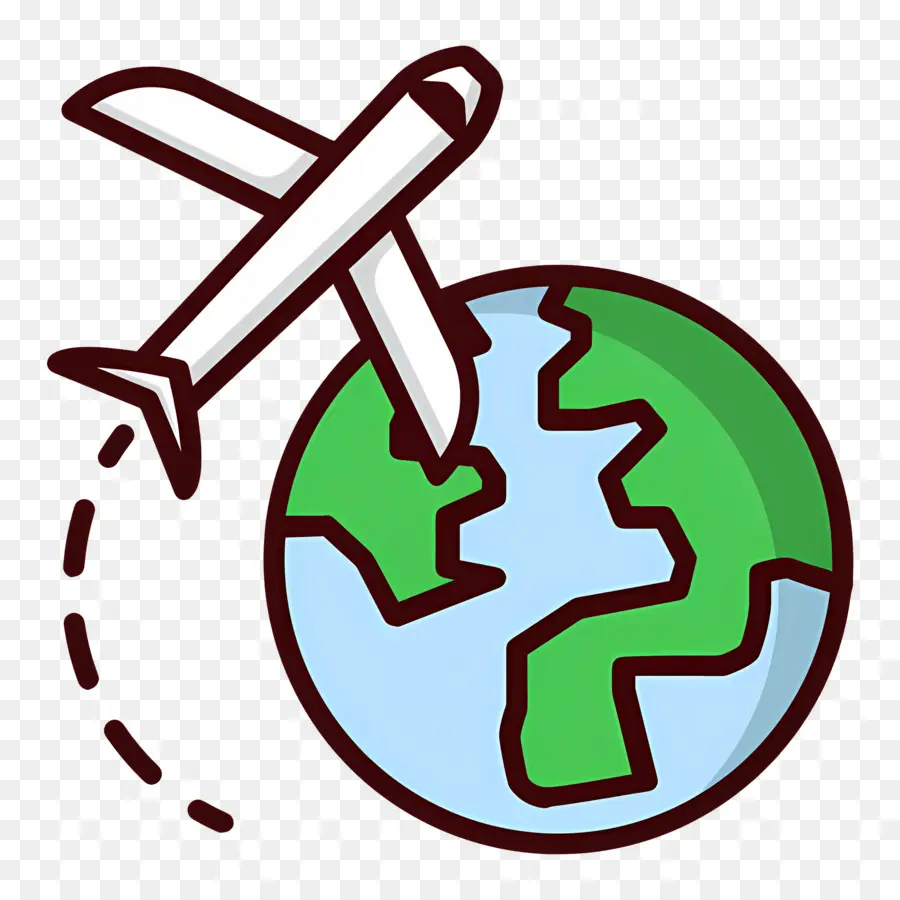 Viajar Por El Mundo，Avión Y Globo PNG