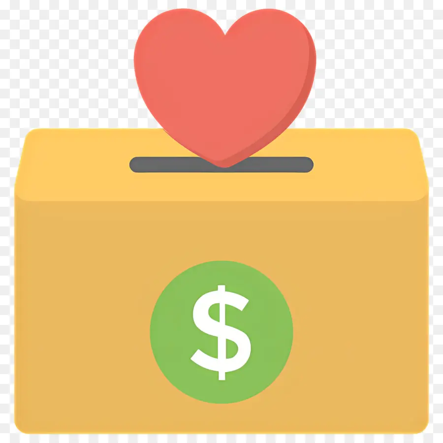 Caja De Donaciones，Caja De Donaciones Con Corazón PNG