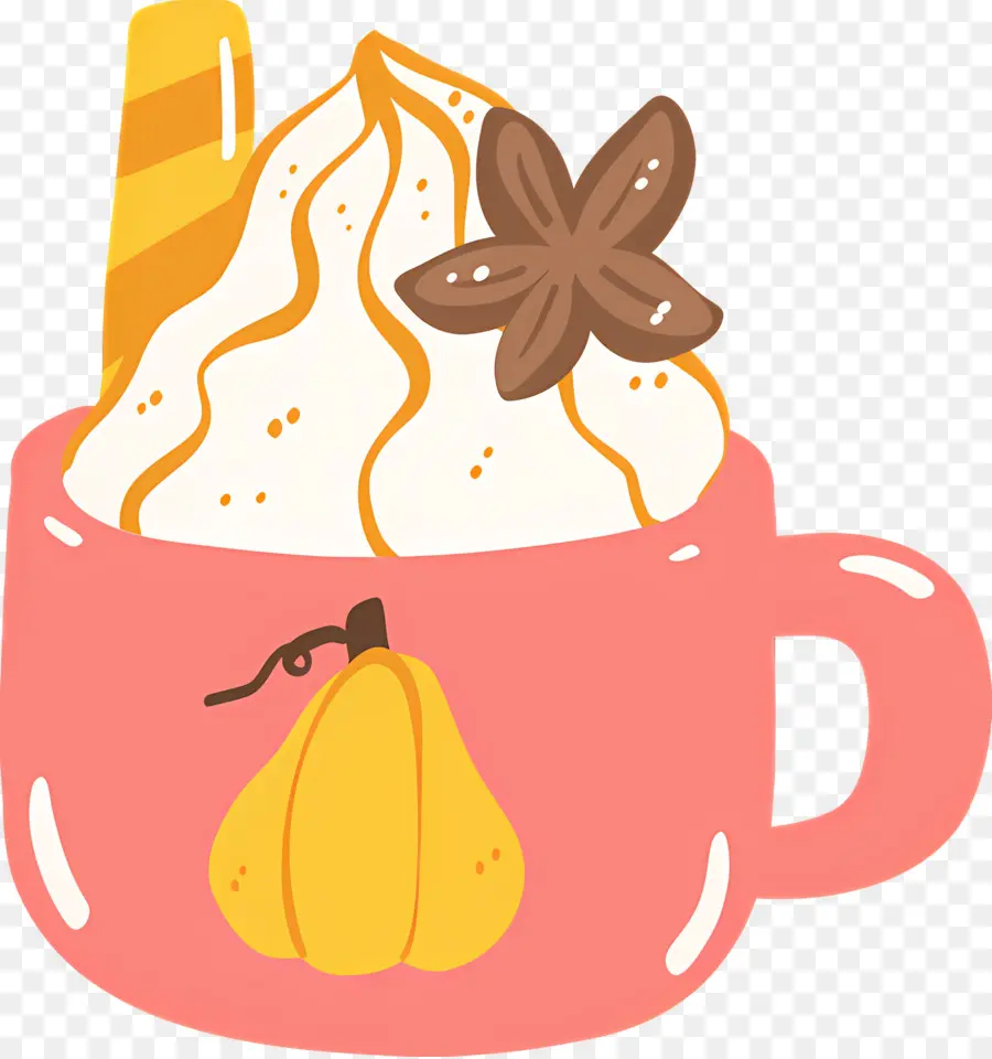 Especia De Calabaza，Taza De Postre PNG