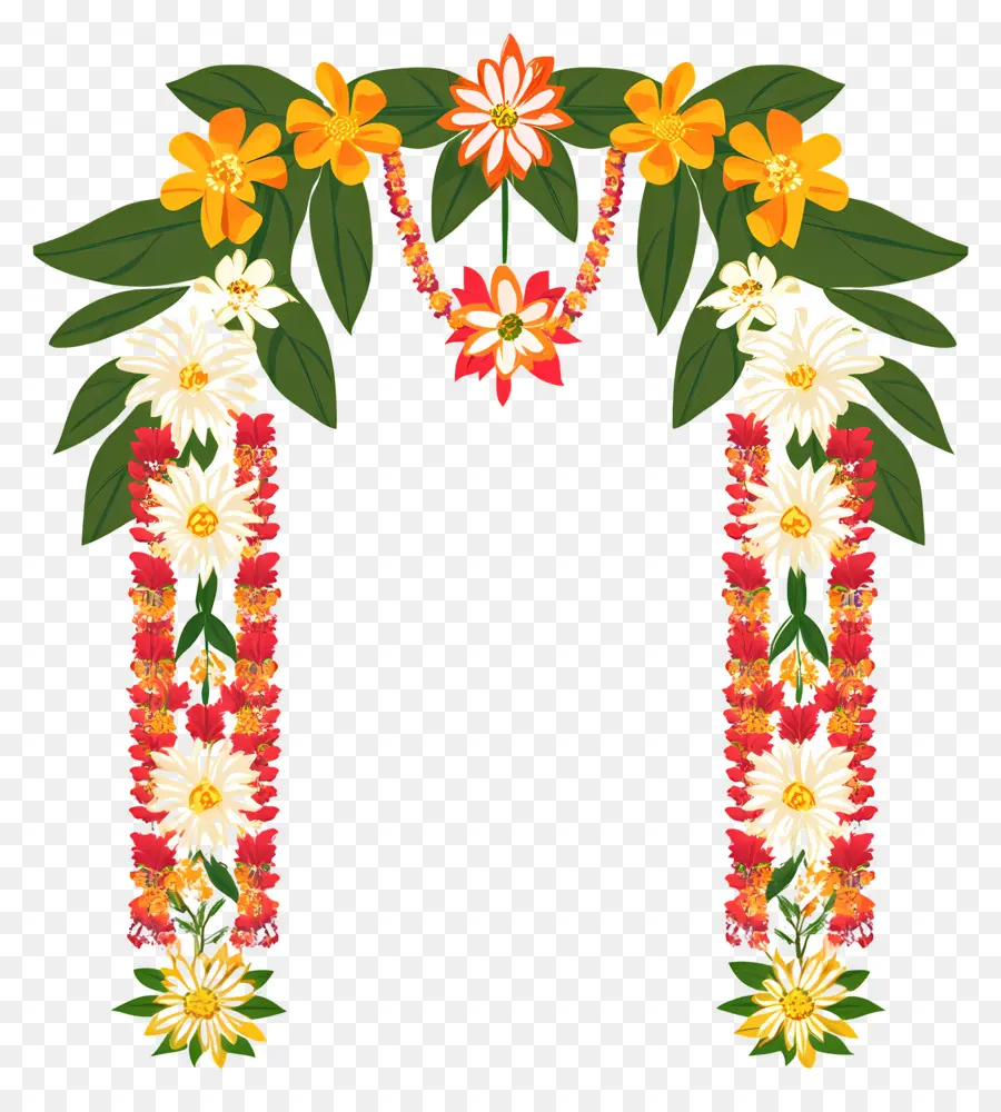 Arco De Flores，Guirnalda De Flores PNG