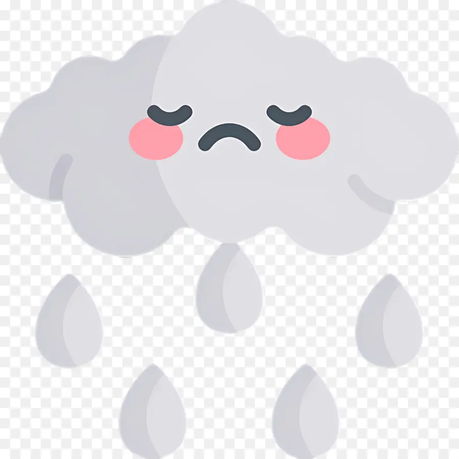 Nube Lloviendo，Nube Triste PNG