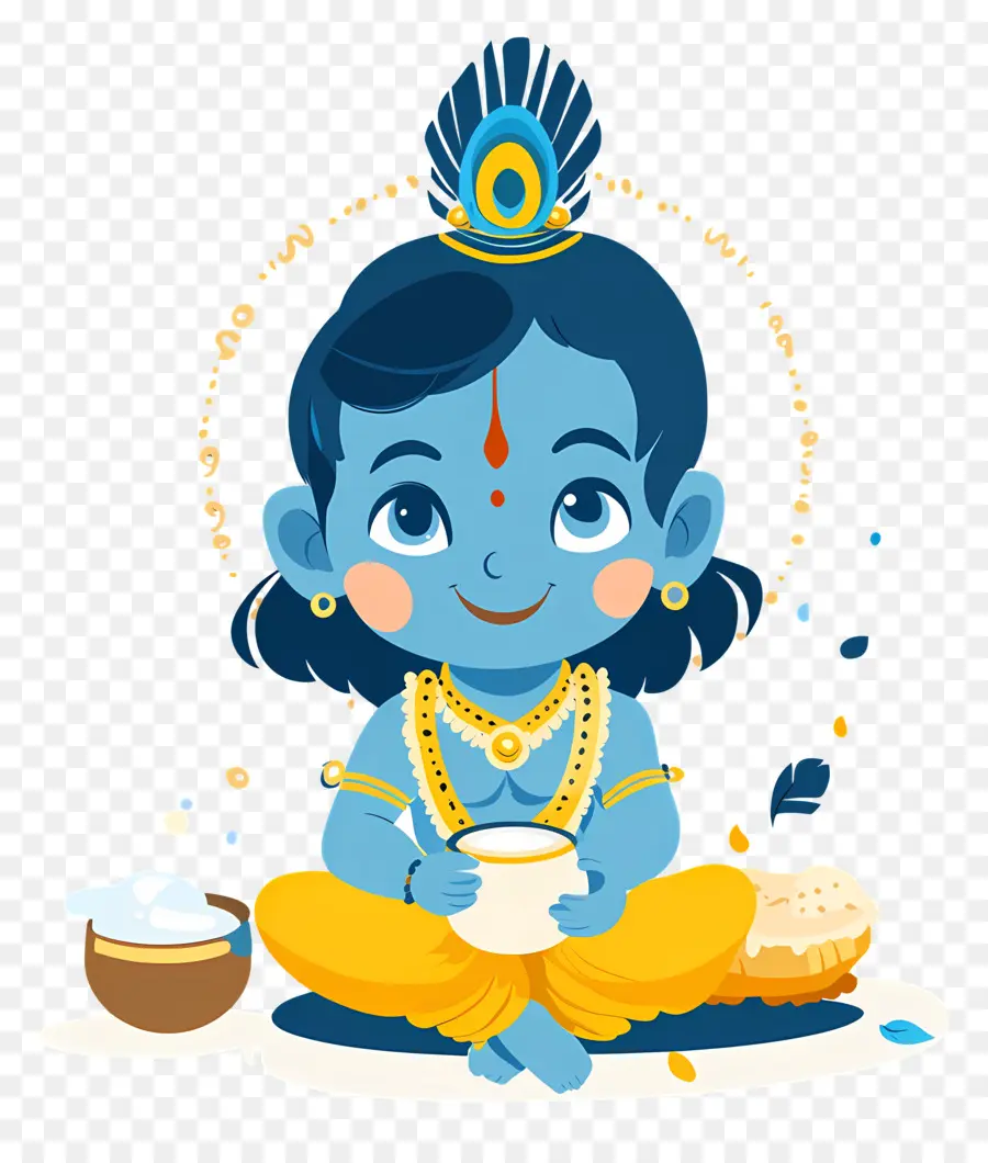 Krishna Janmashtami，Niño Azul PNG