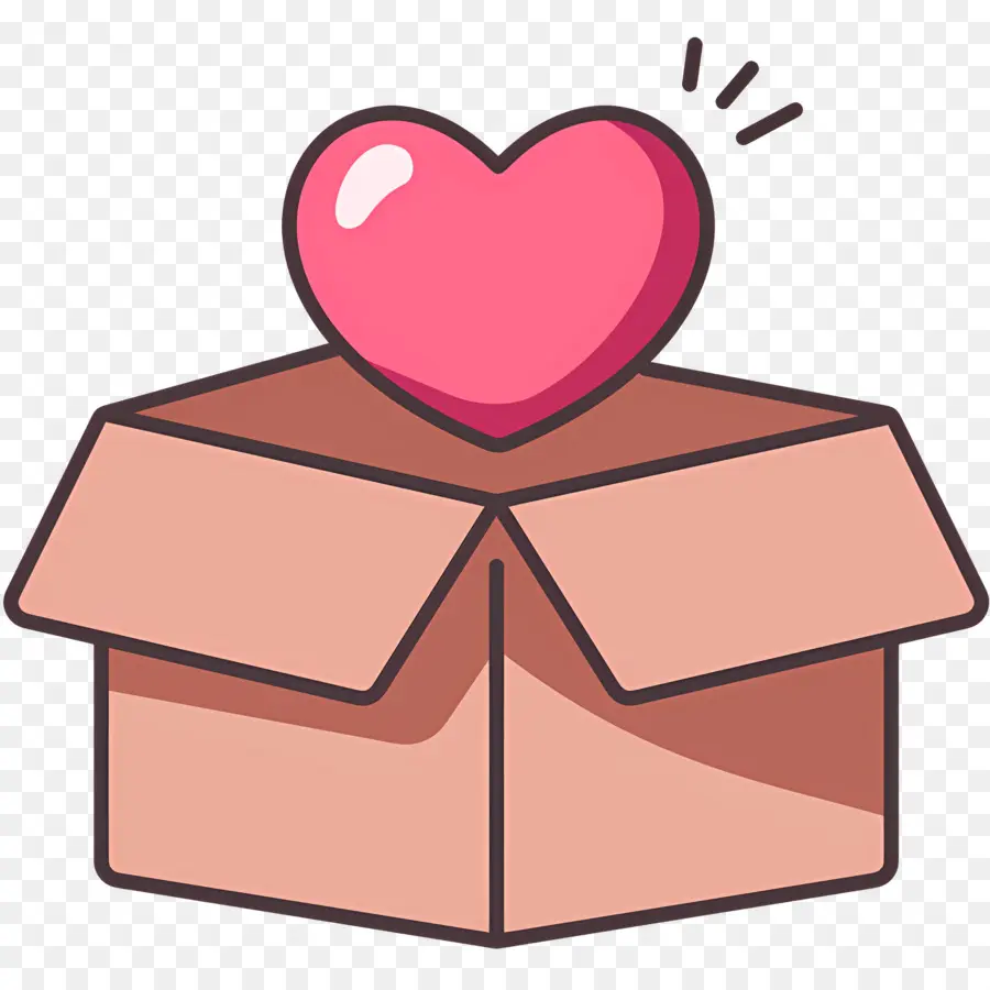 Caja De Donaciones，Caja De Corazón PNG