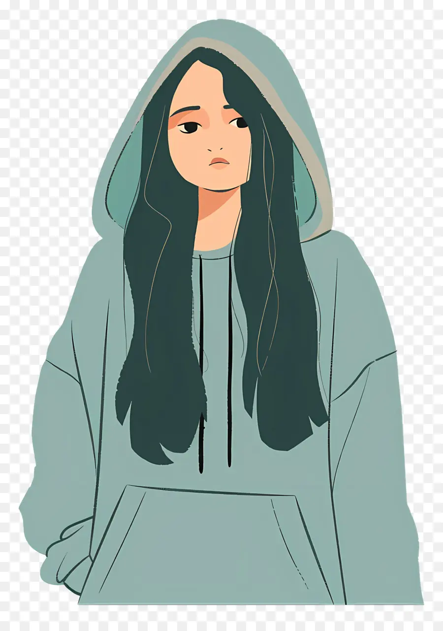 Mujer En Sudadera Con Capucha，Chica Con Capucha PNG