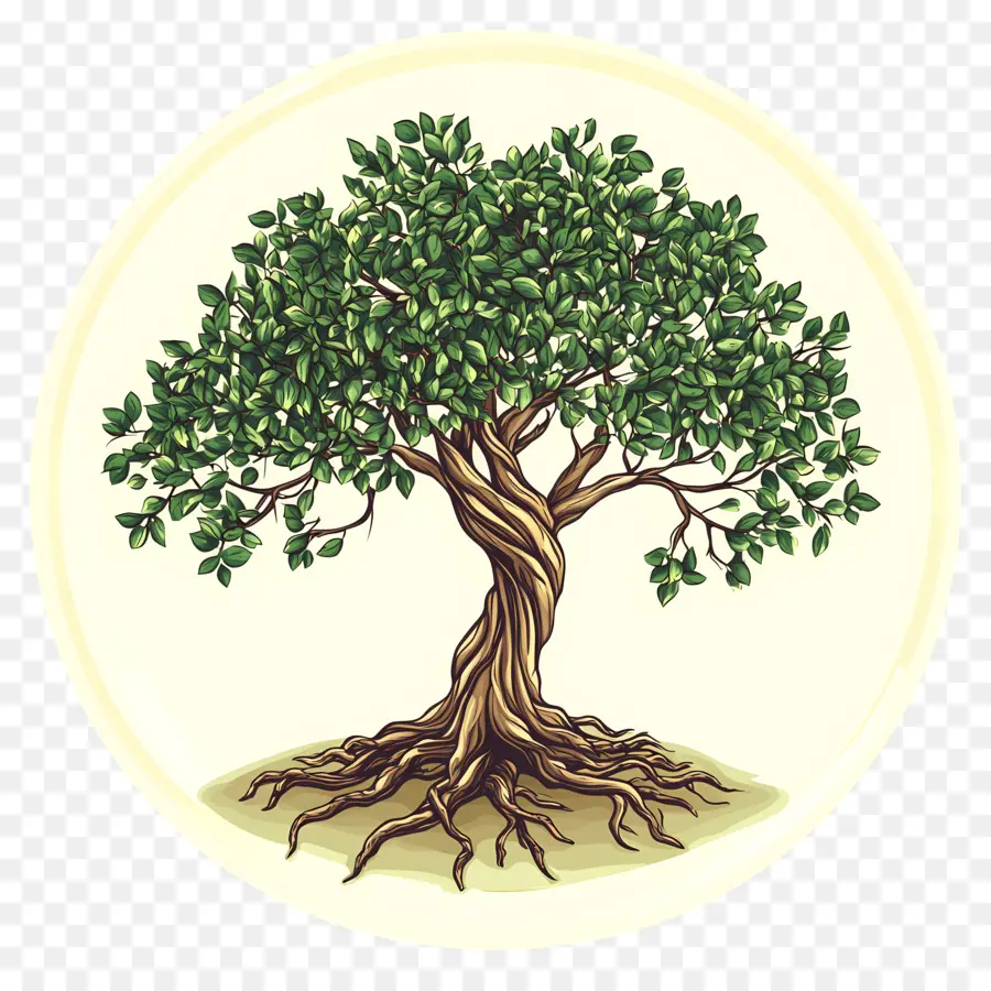 árbol Con Raíces，árbol Verde PNG