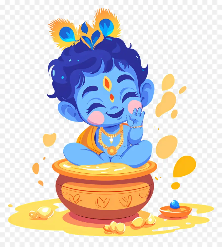 Krishna Janmashtami，Bebé Cianótico PNG