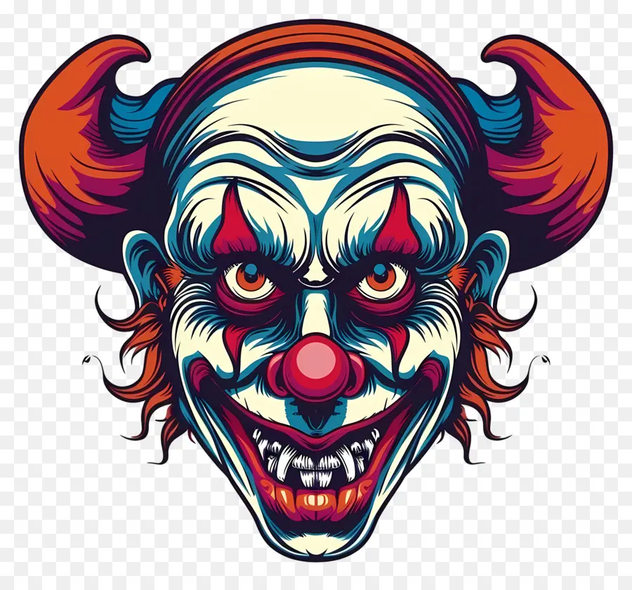 Payaso Aterrador，Cara De Payaso Aterrador PNG