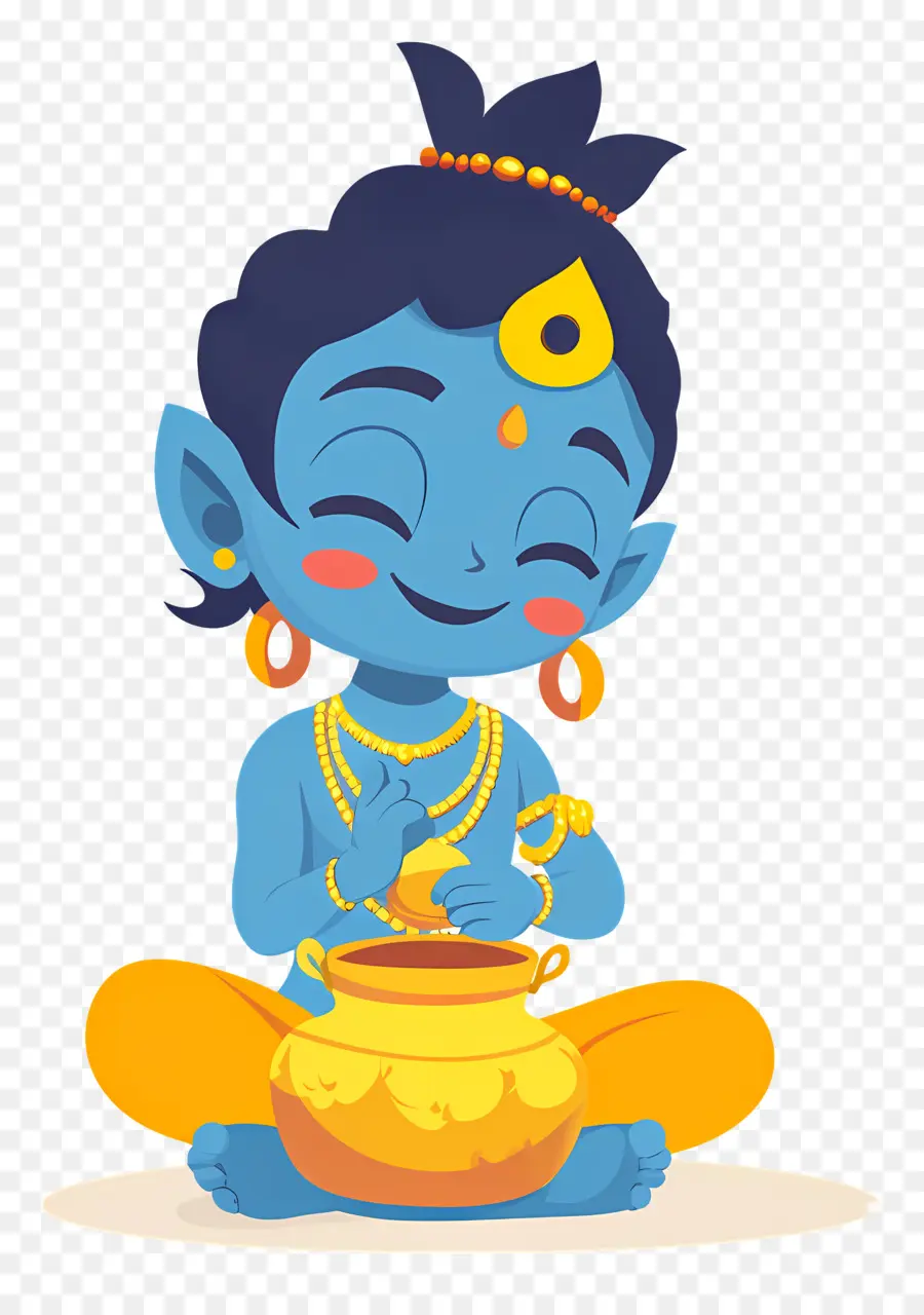 Krishna Janmashtami，Deidad Azul PNG