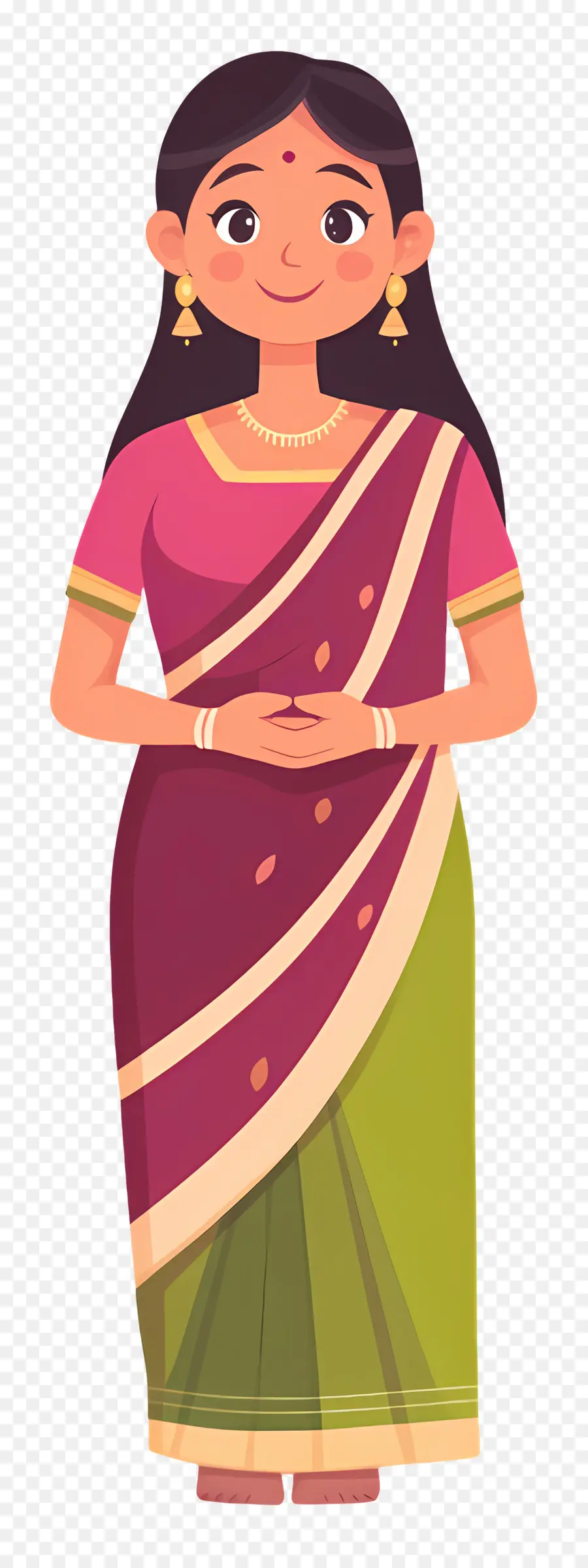 Sari Indio，Mujer En Traje Tradicional PNG