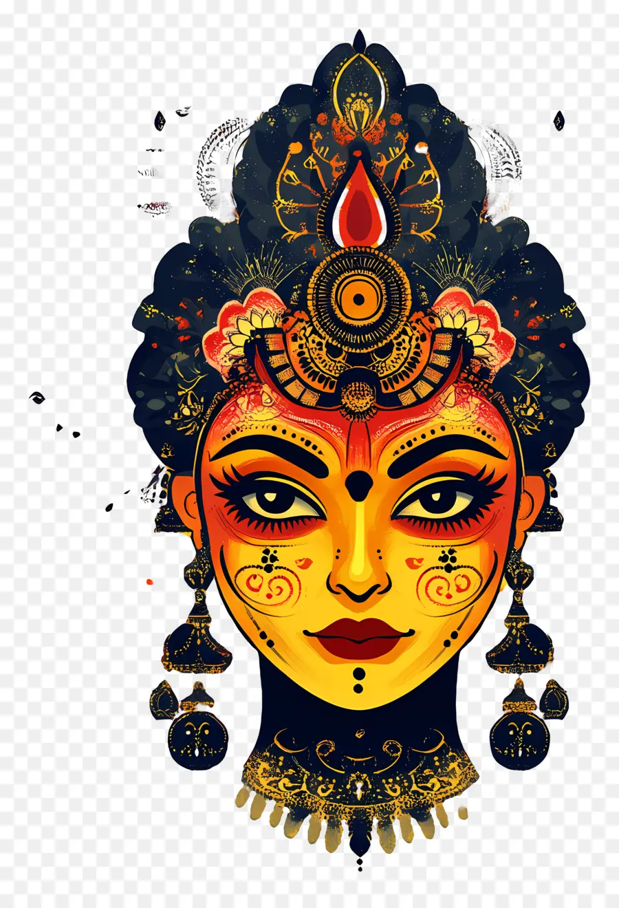 Diosa India，Cara Decorativa PNG