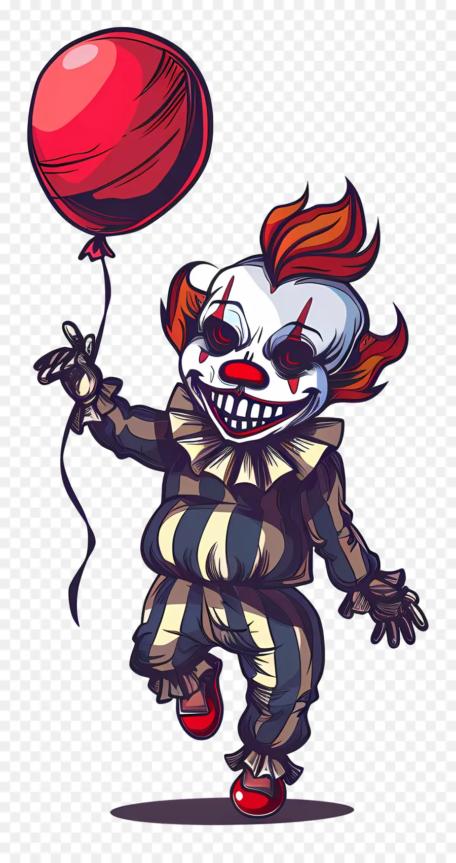 Payaso Aterrador，Payaso Aterrador Con Globo PNG