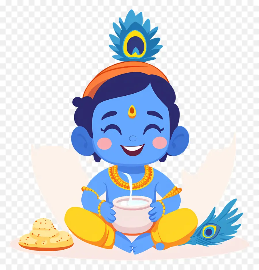 Krishna Janmashtami，Deidad Azul PNG