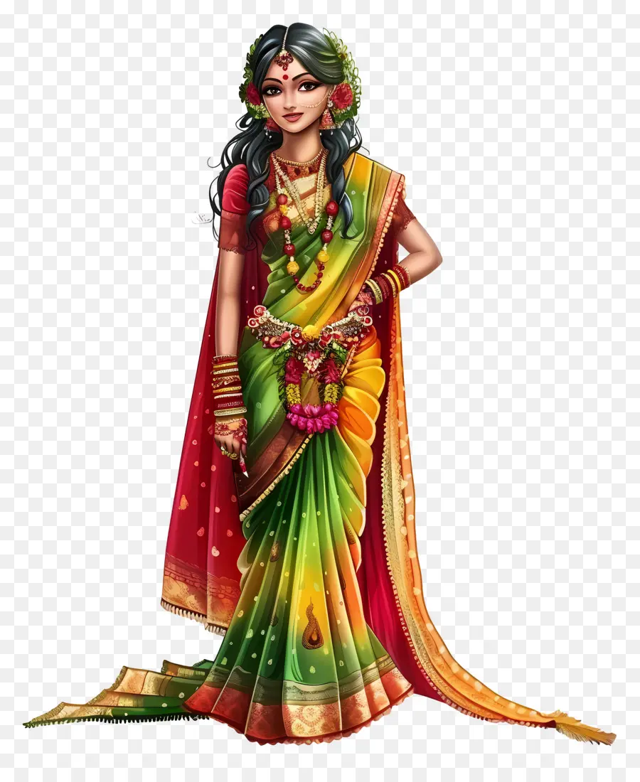 Sari Indio，Vestido Tradicional PNG