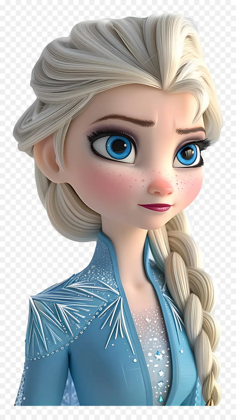 Princesa Elsa，Chica Rubia Con Vestido Azul PNG