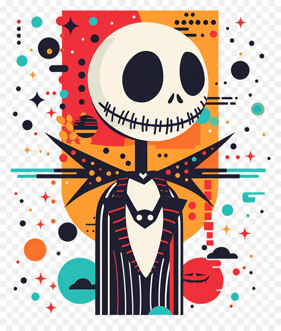 Jack Skellington，Personaje Esqueleto En Traje PNG