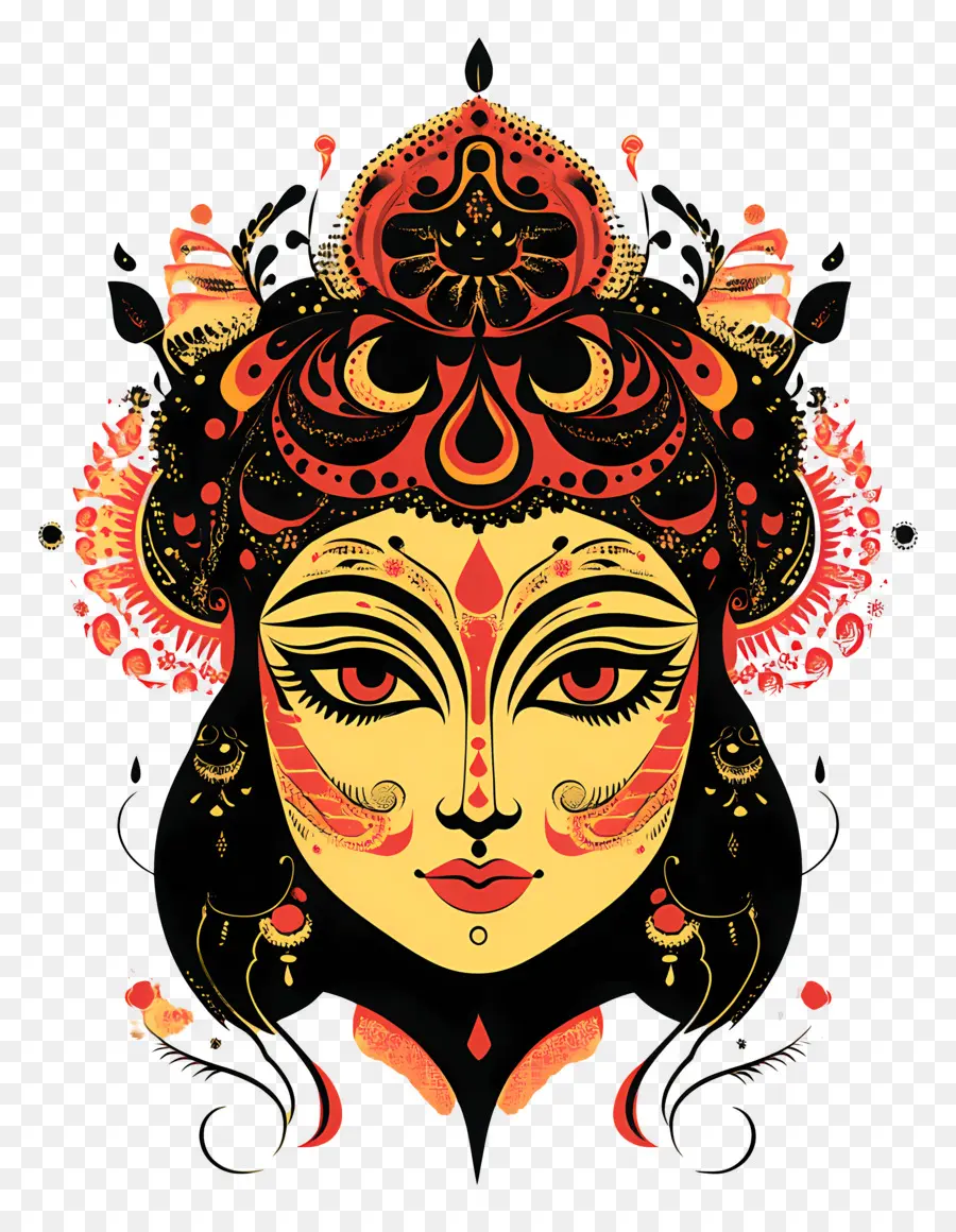 Diosa India，Cara Decorativa PNG