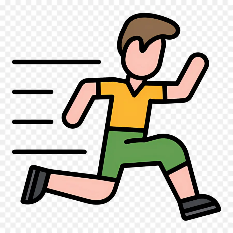 Hombre Corriendo，Ejercicio PNG