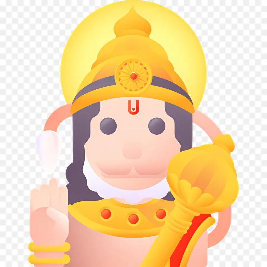 Hanuman，Carácter Dorado PNG