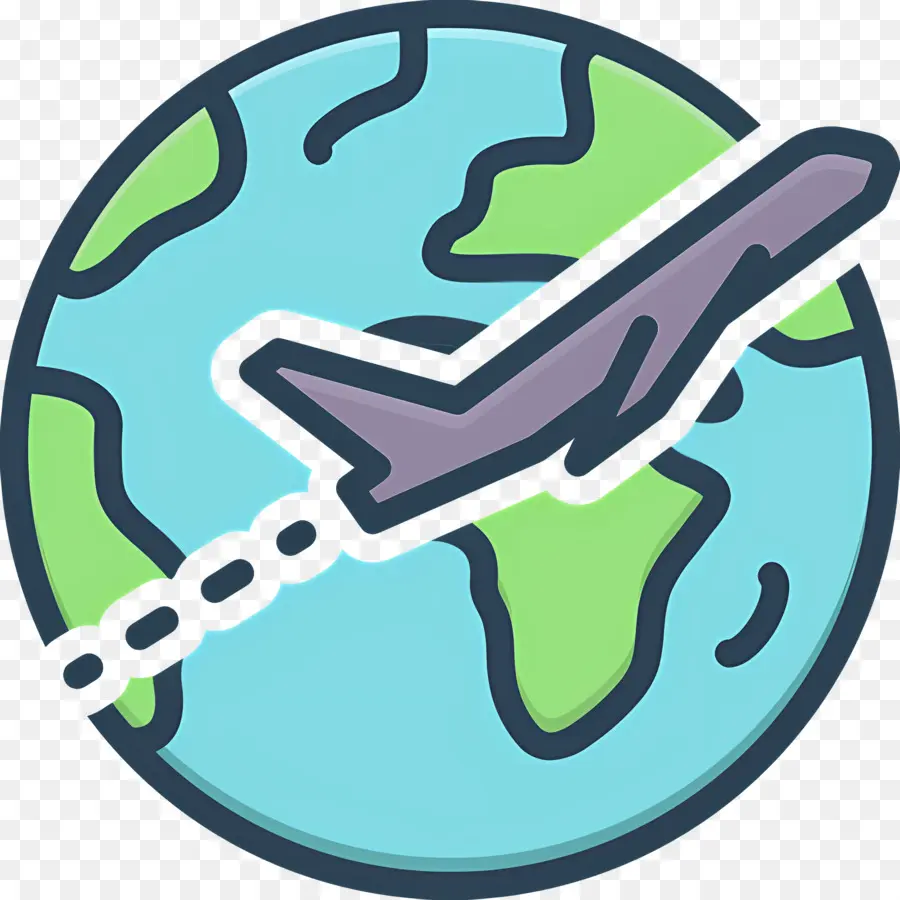 Viajar Por El Mundo，Avión Y Globo PNG