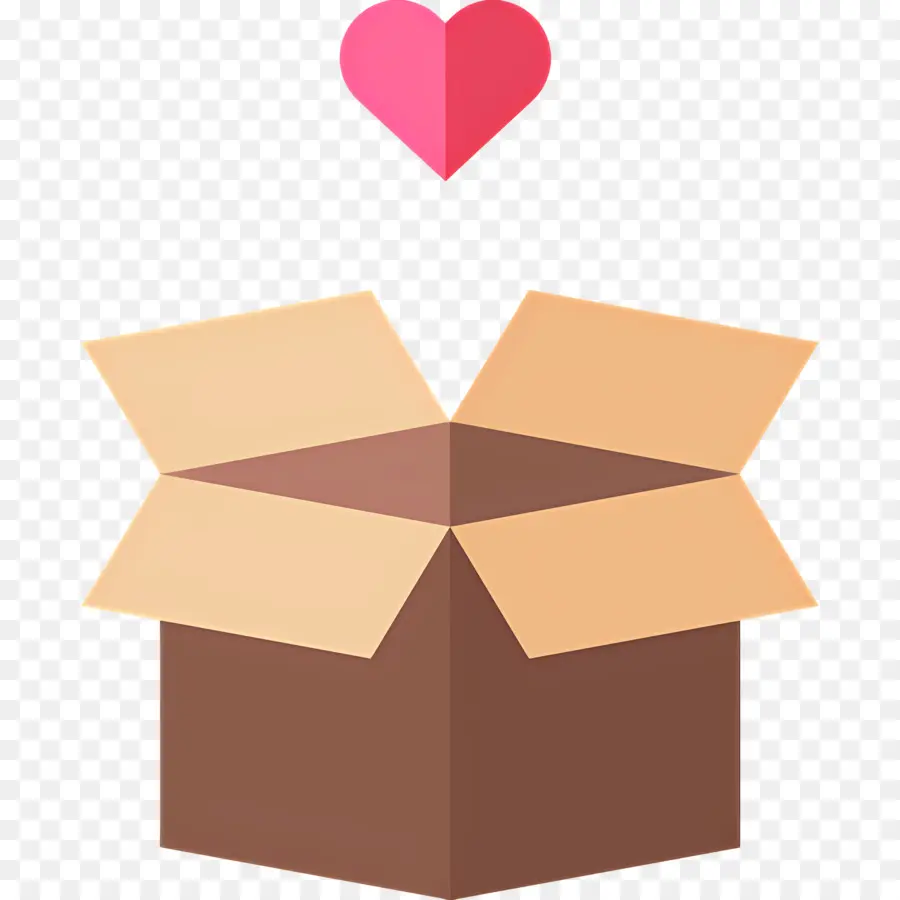 Caja De Donaciones，Corazón En Caja PNG