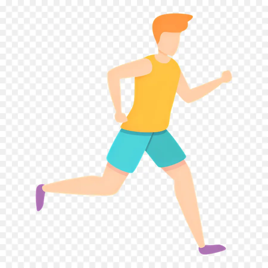 Hombre Corriendo，Ejercicio PNG