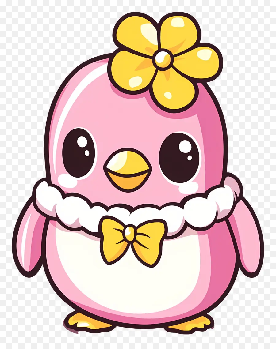 Pingüino Rosa Pastel，Pájaro Rosa Con Flor PNG