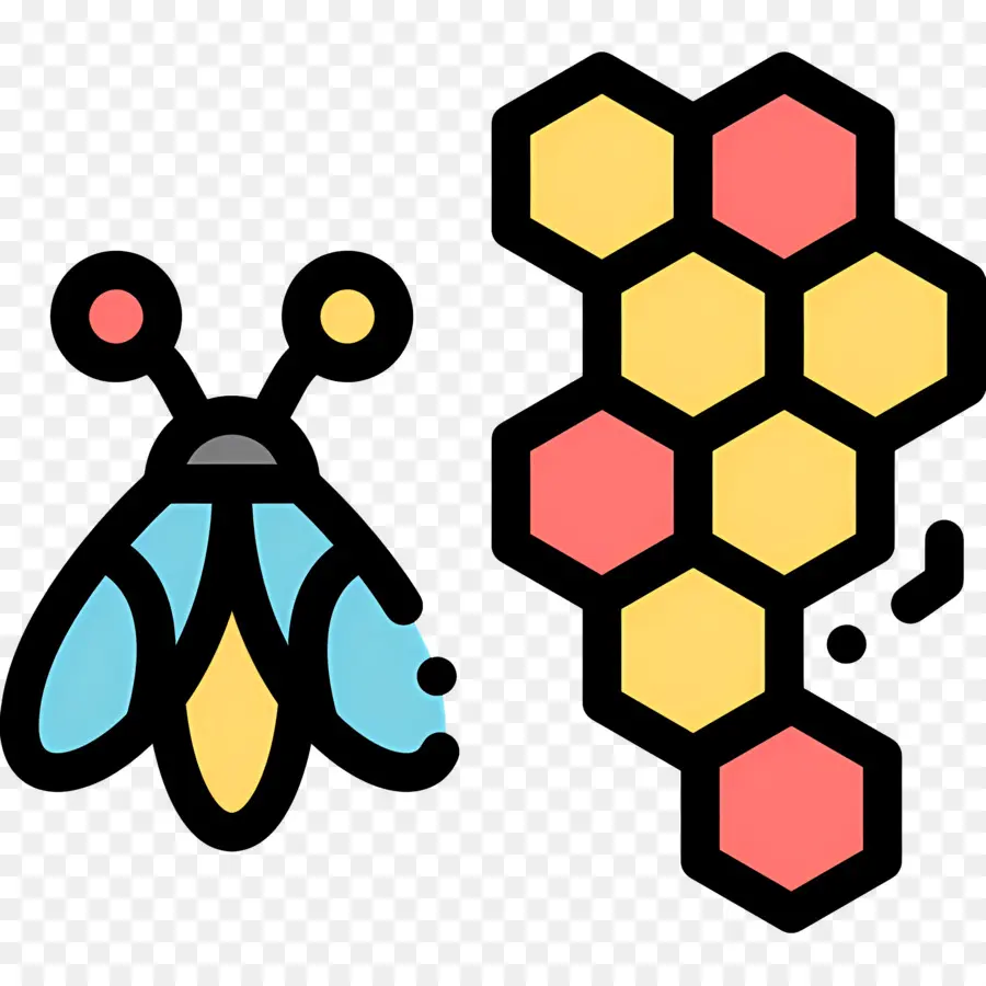 Miel De Abeja，Abeja Y Panal PNG