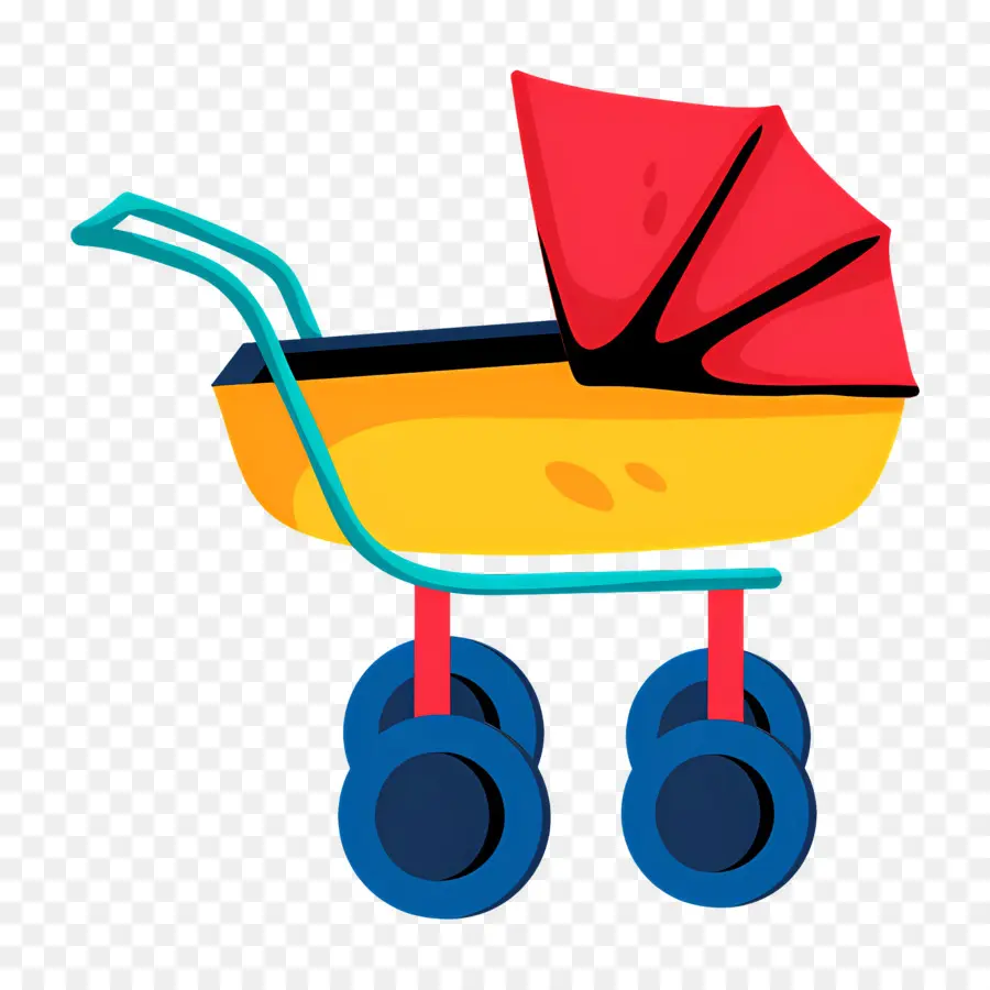 Carrito De Bebe，Cochecito De Bebé Colorido PNG